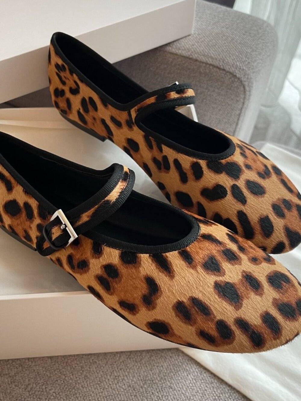 The Row Leopard-Print Calf Hair Mary Jane Flats - Picture 6 of 8